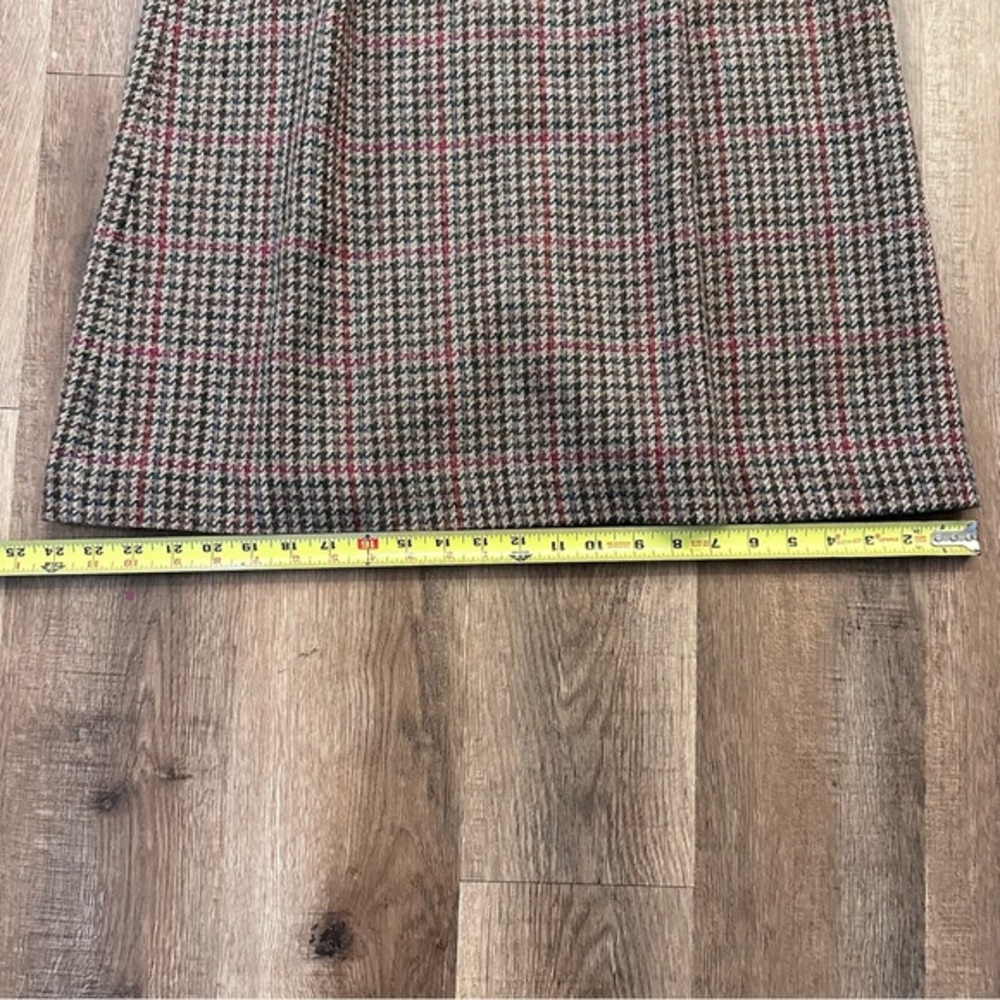 Vtg Harrington Tweed Wool Blazer Skirt Suit Pockets Jacket Size 12 Plaid 70s - Picture 13 of 16